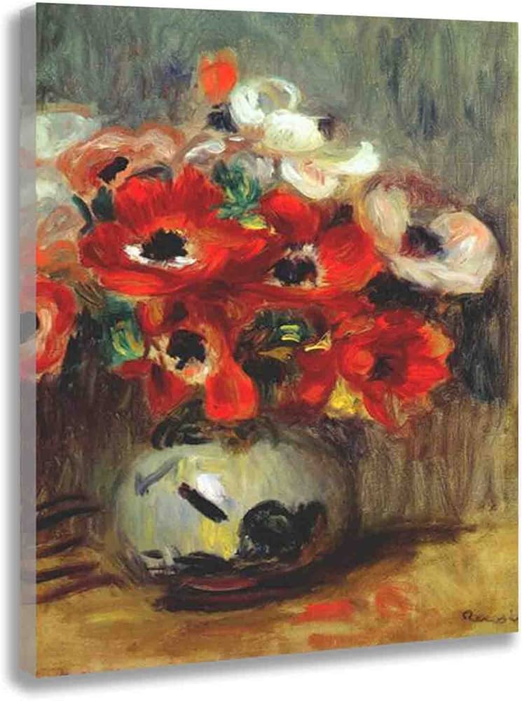 Amazon.co.jp: 油絵絵画ピエールオーギュストルノワール《アネモネ